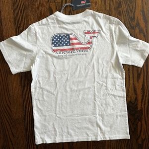 Vineyard Vines Boys Size Large U.S.A. Flag Tee NWT
